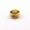 Ring Size - 8 Brass Spinner Ring X - BSPR998 18K Gold Plated Brass Fidget Rings Chunky Wide Band & Wire Spinner Ring